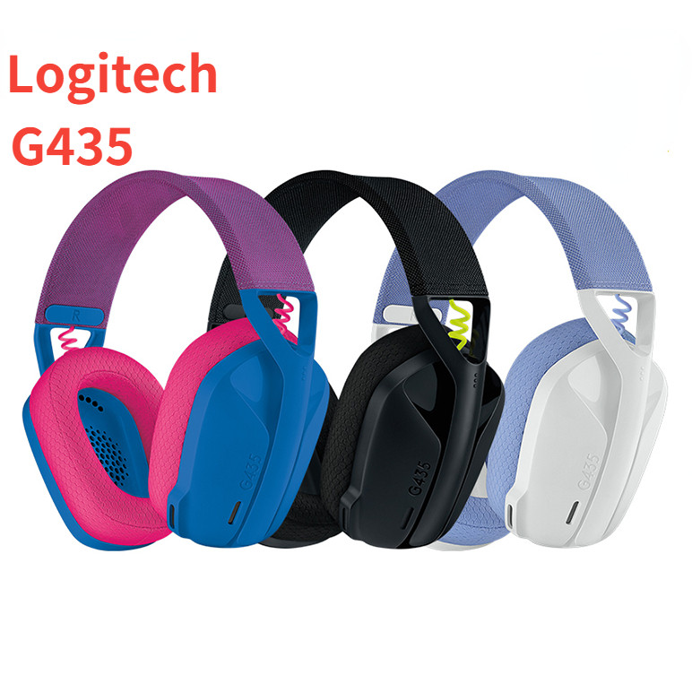 Logitech G435 Lightspeed Bluetooth Wireless Gaming Headset Over-Ear Headphones Built-in mics Compati