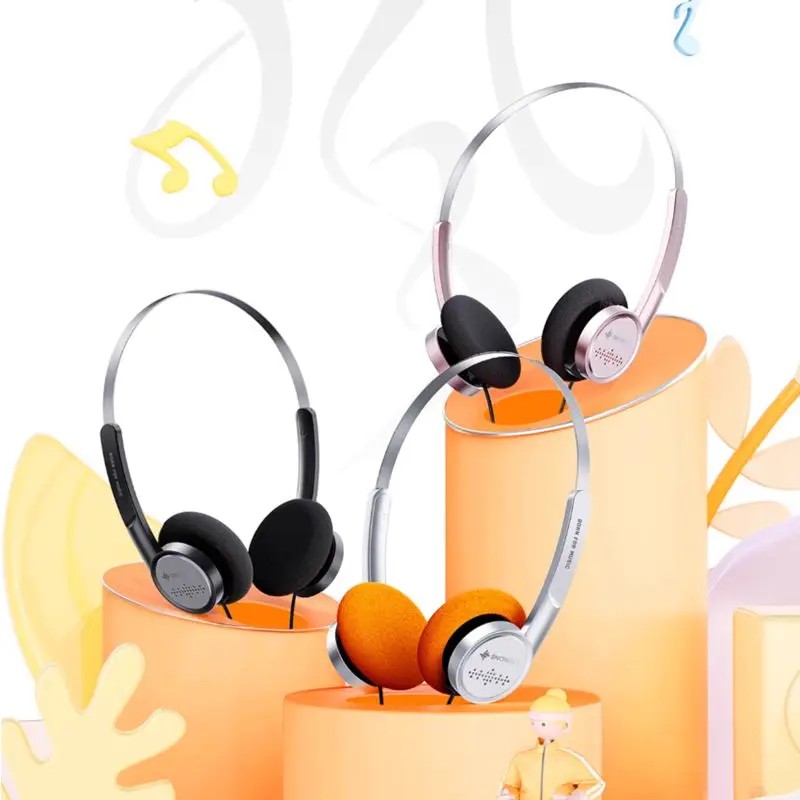 Fiio SnowSky WIND ECHO MINI MP3 Wired Headphone Retro 40mm Dynamic Lightweight HIFI Earplugs 32