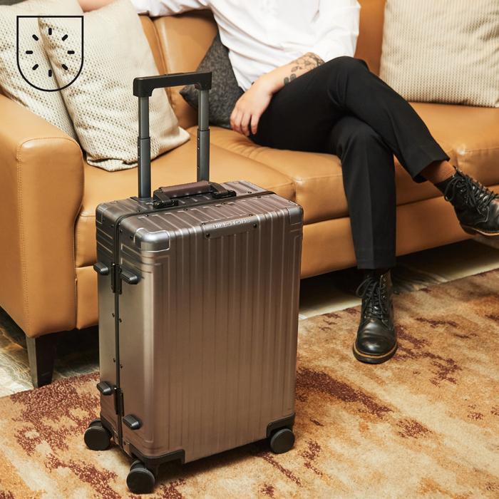 ORIGINAL BILLSTONE Altura Koper Aluminium 20 inch - Koper Kabin Cabin Luggage TSA Lock - Gun Metal