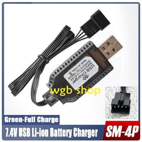 Tatajoy - Kabel Usb Charger 4Pin 7,4V , Kabel Charger 7,4V Soket Hitam 4 Pin