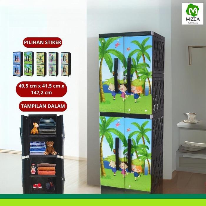 Mizca Lemari Pakaian Plastik Kinara Lemari Kunci Lemari Susun Lemari Stiker Karakter Rak Baju