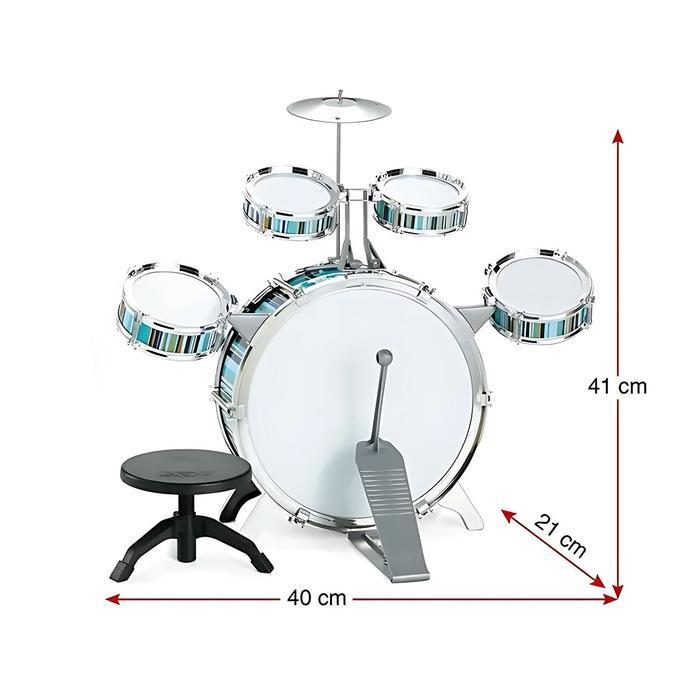 [Kst] Mainan Set Musik Drum Jazz Jumbo Alat Edukasi Anak Bass Cymbal Stik Kursi Kado Ulang Tahun