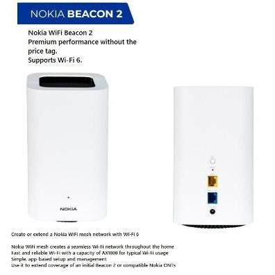 Nokia Wifi Beacon 2 Home Wifi Gateway - Mesh Router Extender Repeater