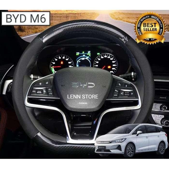Cover Sarung Stir Carbon Mobil Byd M6 2024 2025