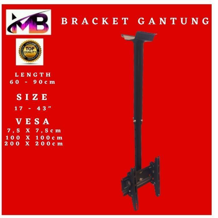 "New" bracket tv gantung / braket tv gantung / bracket tv gantung plafon 43"