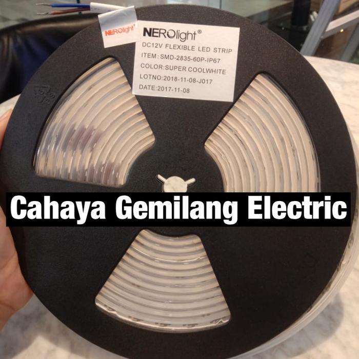 LAMPU LED STRIP NERO NEROLIGHT DC 12V 12VOLT 2835 IP67 6W 6WATT