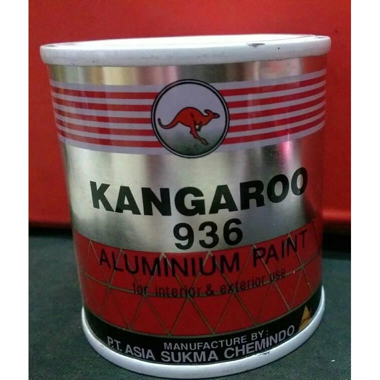 "New" Cat Minyak/Besi Merk Kangaroo 936 Kangguru Warna Silver Alumunium 1 kg