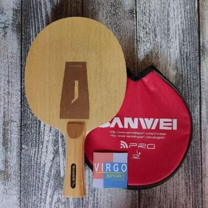 SANWEI ACCUMULATOR J KAYU BAT BET PINGPONG TENIS MEJA BARANG 100%ORIGINAL