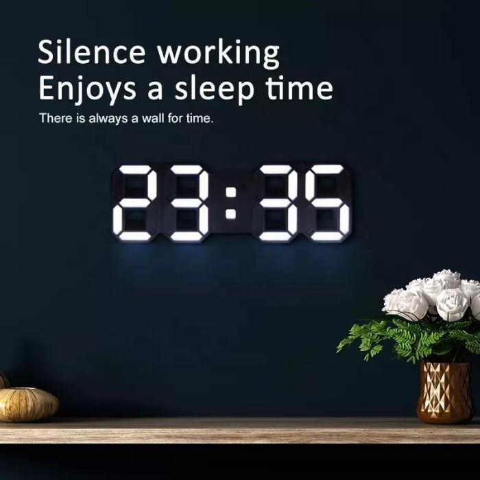 JAM DINDING DIGITAL LED/JAM MEJA-ALARM-SUHU/JAM 3D BESAR MODERN