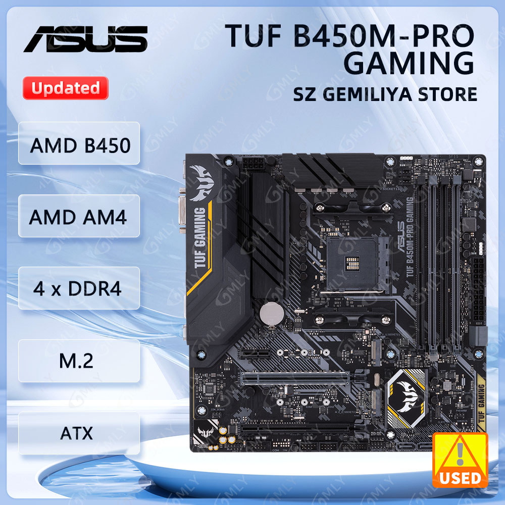 Asus B450M B450 Motherboard Tuf B450M-Pro Gaming Am4 Support Ryzen 5 5600G 5700 5300G 5700 3900 1500