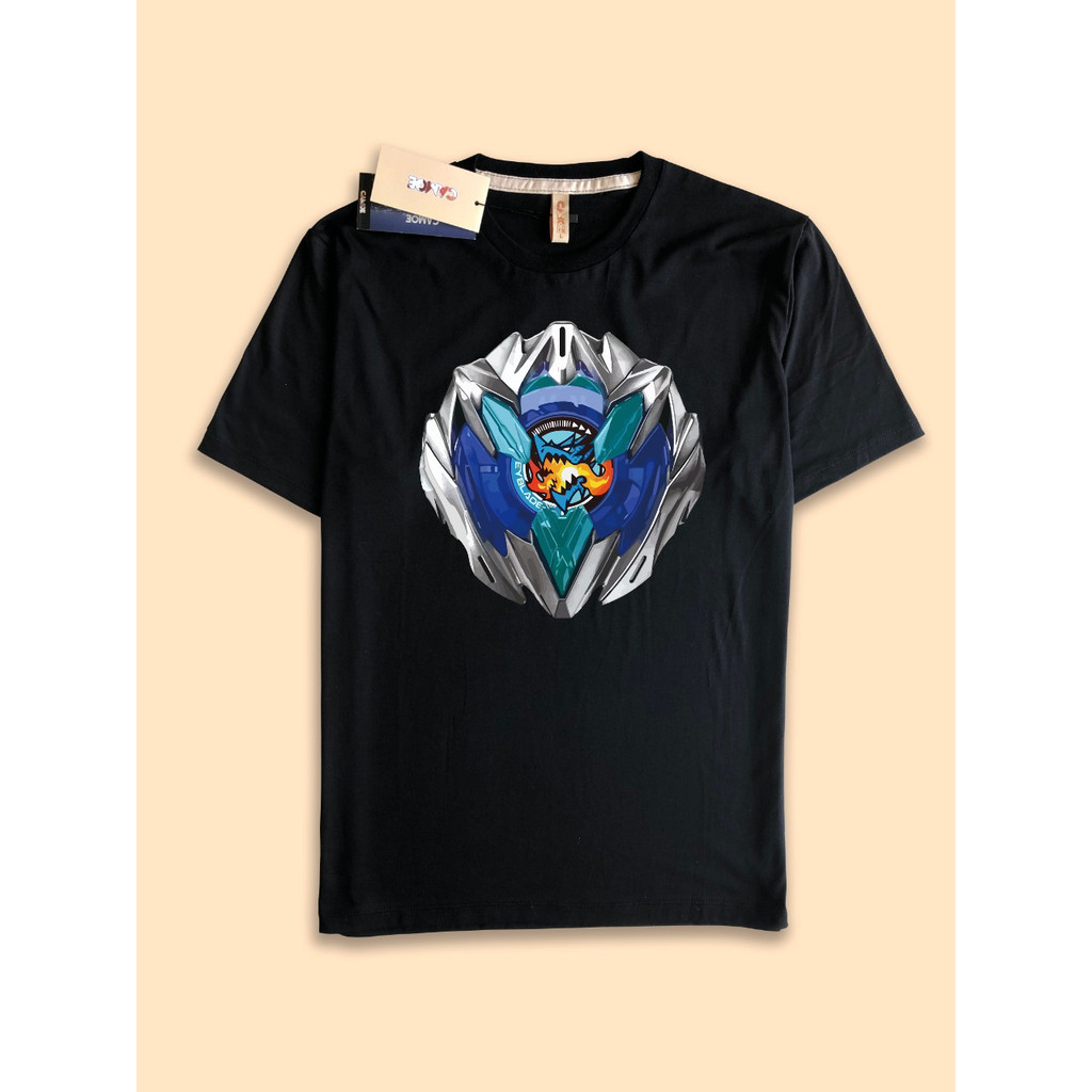 Kaos Tshirt Anime Beyblade X Gear Chip logo Dran buster