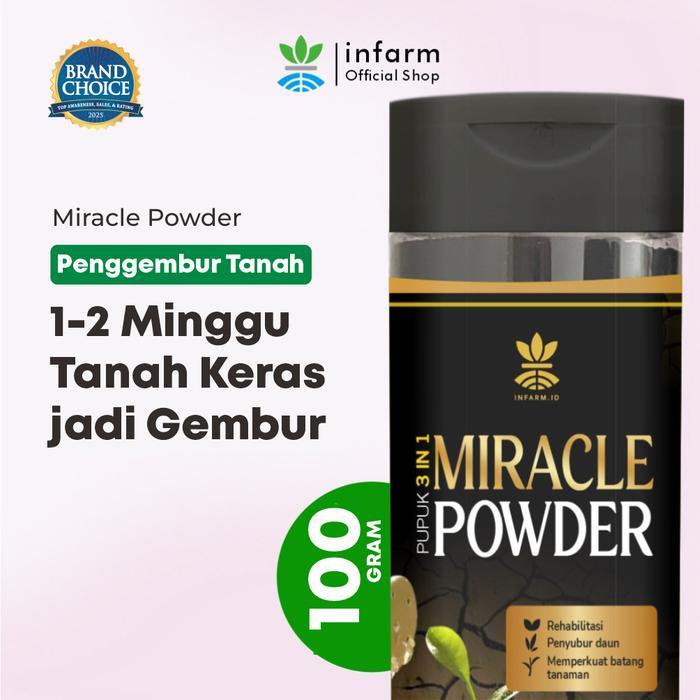 INFARM - Miracle Powder Serbuk Asam Humat Penggembur Tanah Asam Humat Pupuk Tanah Keras Pupuk Infarm