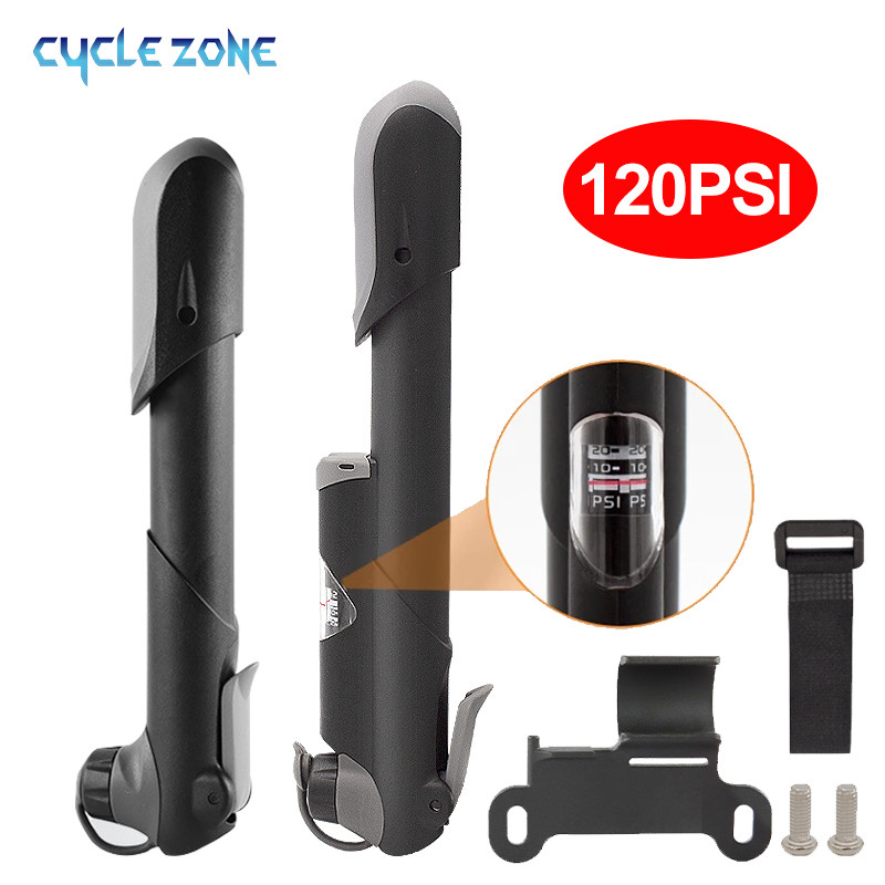 Portable Pump Hand Pump Tire Fill Inflator Air Injector With Pressure Gauge Mtb Road Cycling