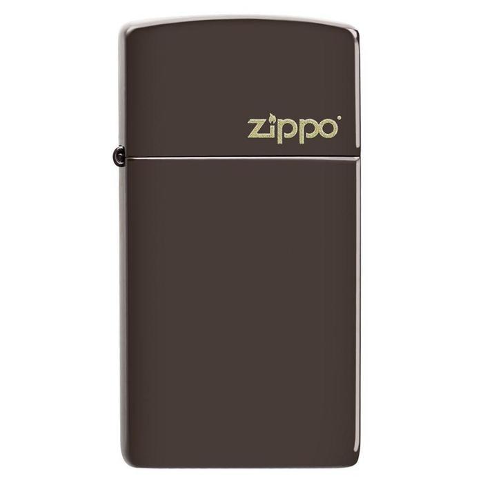 Zippo Slim Brown Zippo Logo 49266Zl