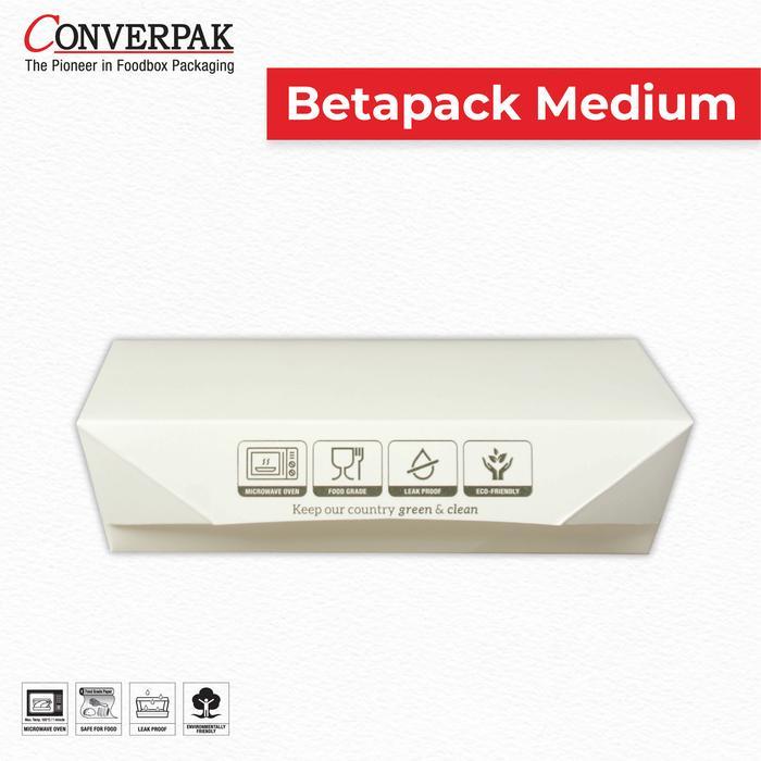 Paper Lunch Box Betapack Medium/Food Grade/Eco-Friendly/50Pcs
