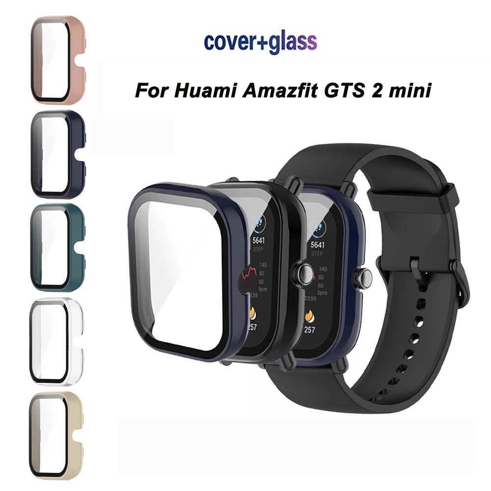 Case For Huami Amazfit Gts2 Gts 2 Fashion Hard Pc Frame Bumper Cover Case + Hd Slim Tempered