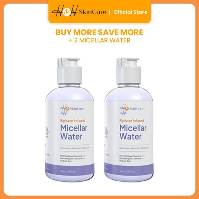 HNH SKINCARE - SKINCARE HNH SKINCARE - BIPHASE INFUSED MICELLAR WATER BUNGA CLEANSING KERING KOTORAN