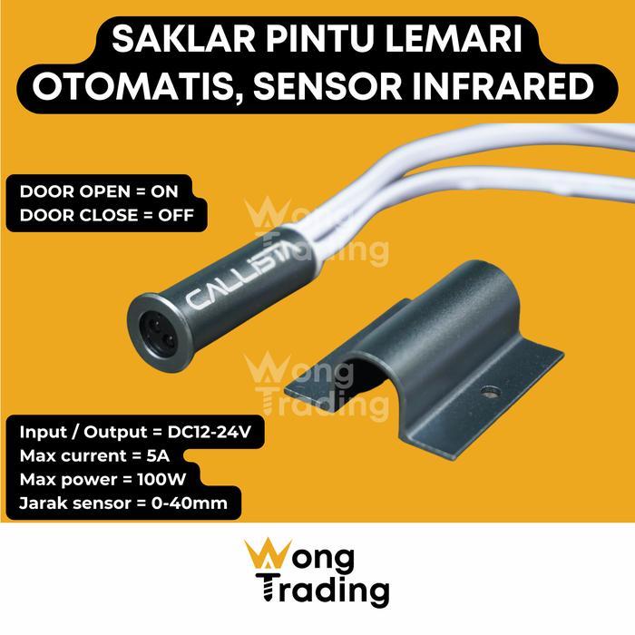 CALLISTA SAKLAR SENSOR INFRARED LED STRIP LEMARI PAKAIAN WARDROBE DAPUR 12V 24V SAKLAR LAMPU LED
