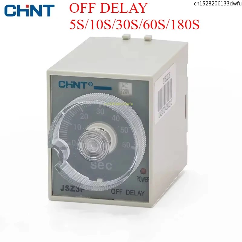 Terbaru CHINT Off Delay Operation Time Relay Power Failure Time Delay JSZ3F 5S 10S 30S 60S 180S Time