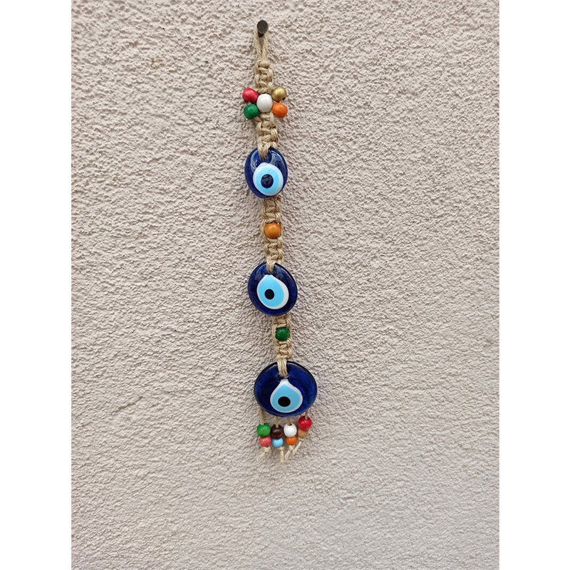 Evil Eye Wall Hanging Macrame Wall Decor White Evil Eye Bead Lucky Eye Glass Evil Eye Turkish Eye