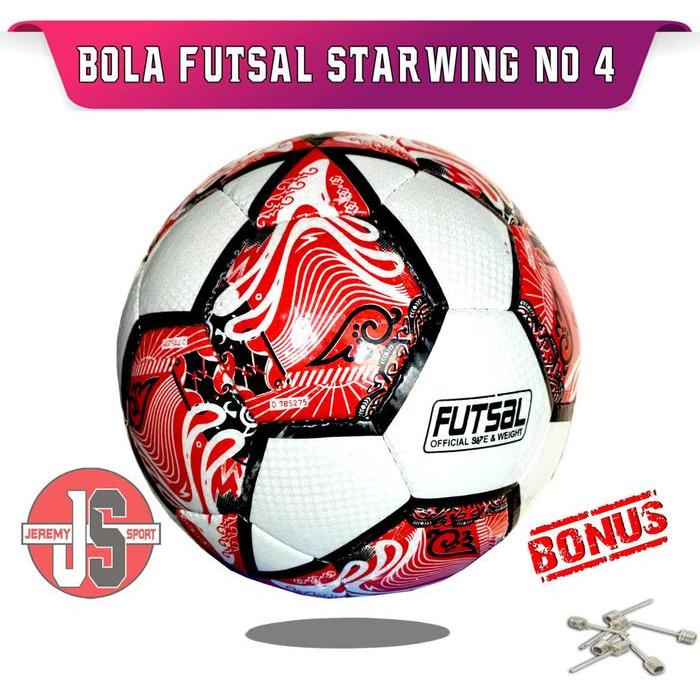"New" bola Futsal Bahan Starwing / Tikar Size 4 peralatan kiper