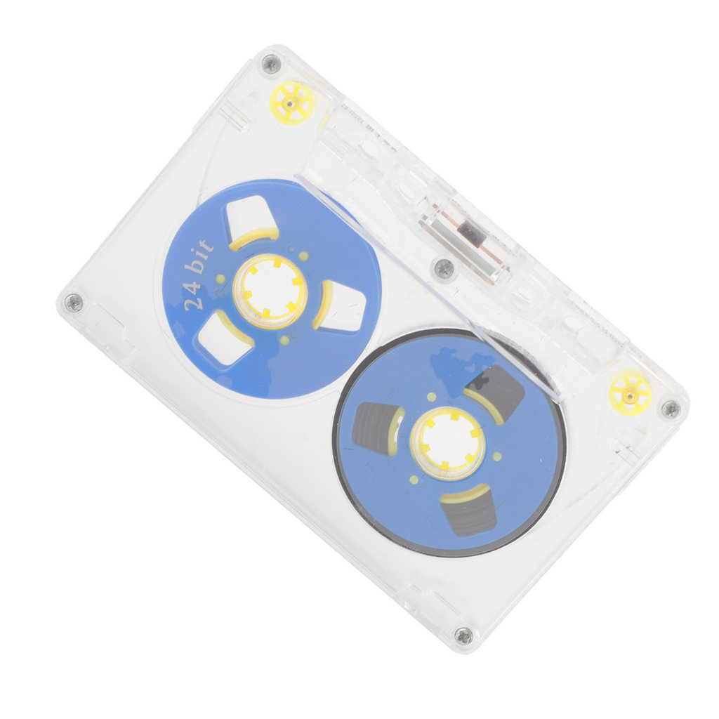 Audible Cassette Tape with Transparent Case 60 Minute Capacity Blank Cassette for Music Voice