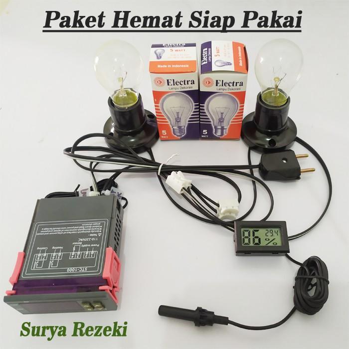 Paket Pemanas Mesin Tetas Telur Dengan Thermo-Hygrometer Sensor Penetas Telur