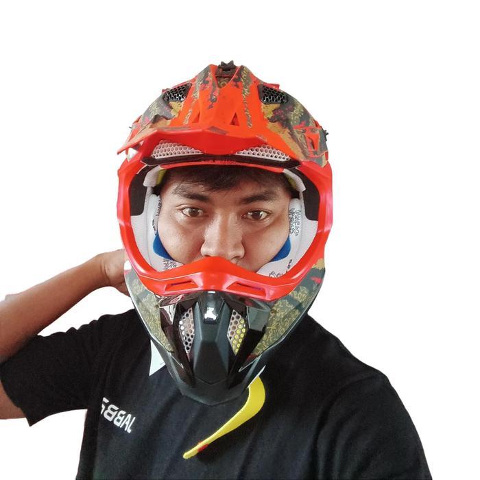 Cuci Gudang Helm LS2 MX470 Subverter Claw Matt Black Red