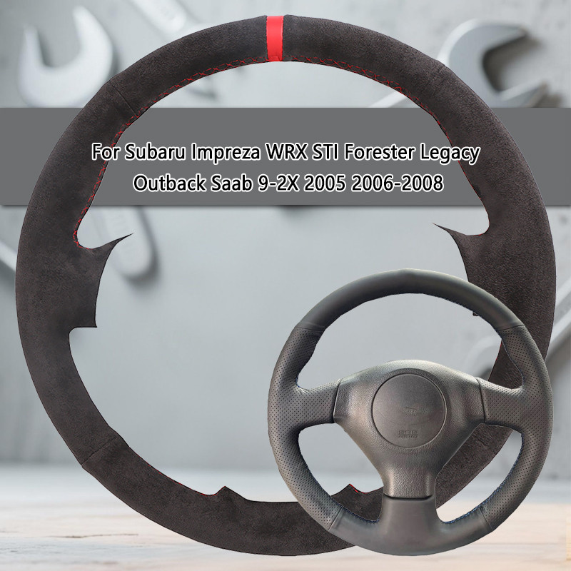 CarSteeringWheelCoverFor Subaru Impreza WRX STI Forester Legacy Outback Saab 9-2X 2005 2006-2008