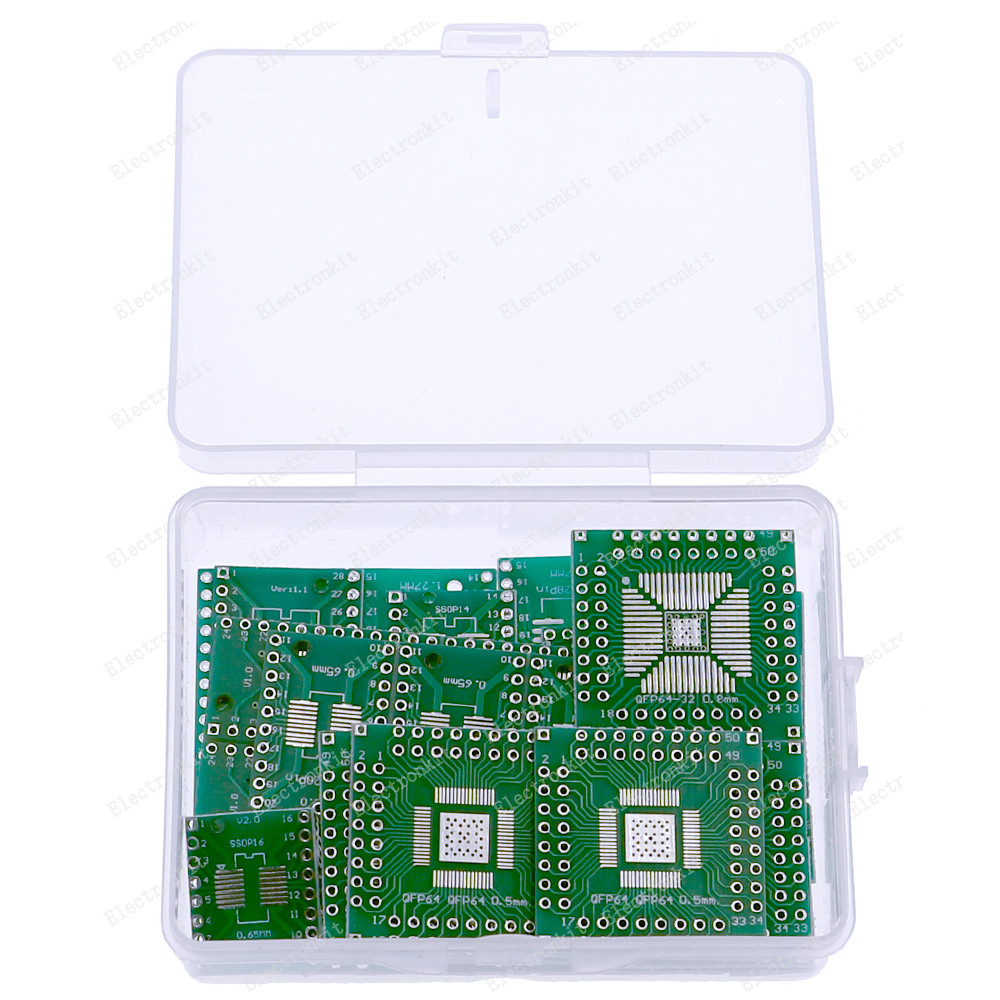 40pcs PCB Board Kit SMD Turn To DIP Adapter Converter Plate SOP8 SOP10 SOP14 SOP16 SOP24 SOP28