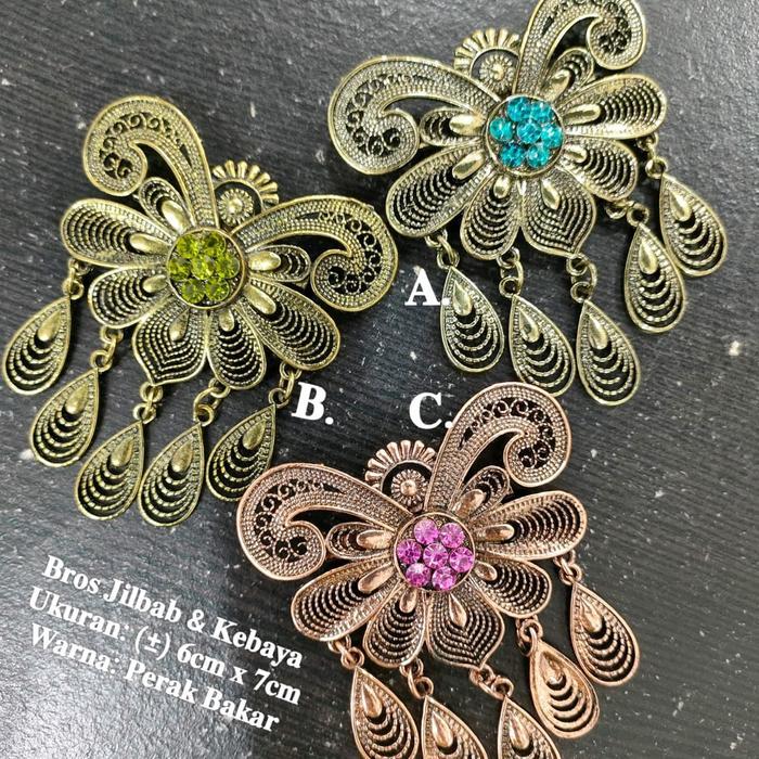 Bros kebaya, bros kutu baru perak bakar