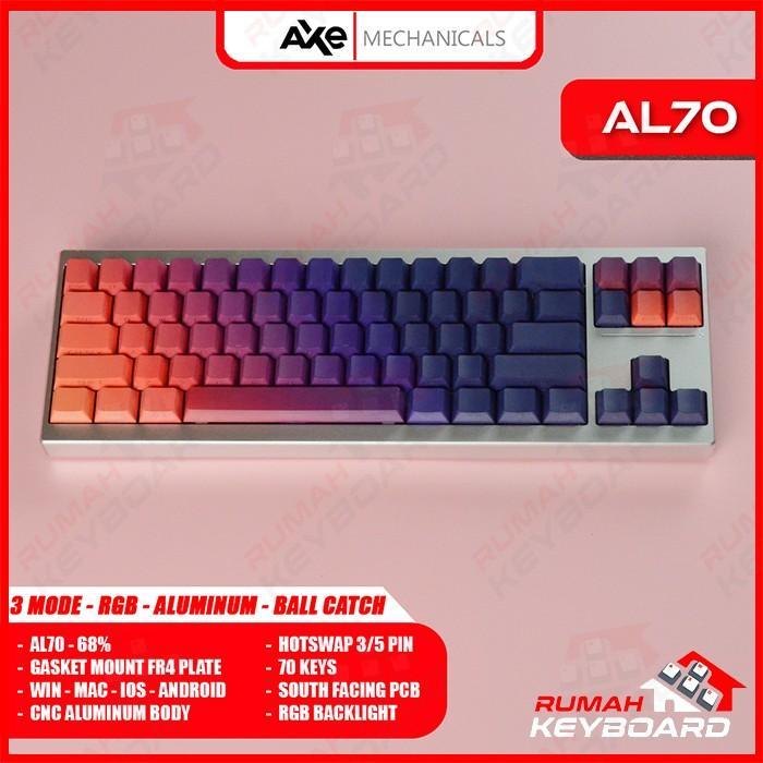 Al70 - 68% - 3 Mode - Gasket - South Rgb - Aluminum - Ball Catch - Mechanical Keyboard Terbaru 