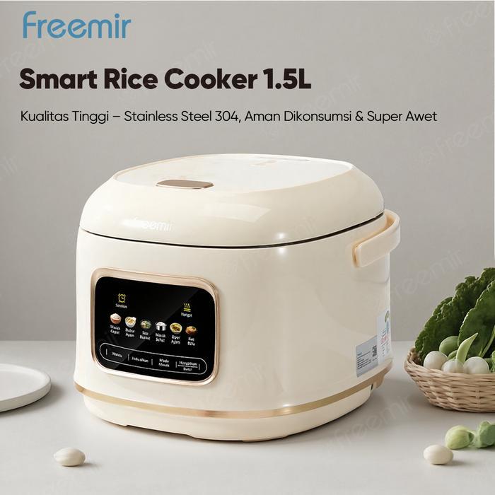 Special Live Freemir Smart Rice Cooker 1.5L Low Watt 400W Penanak Nasi Pintar Hemat Daya Low Sugar