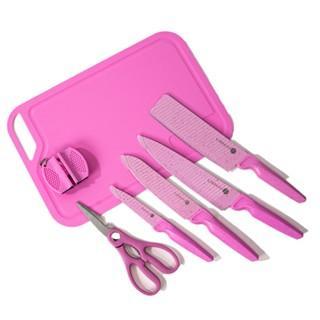 Pisau 1 Set Ungu Stainless Steel