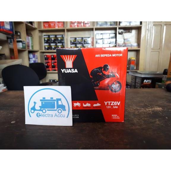 Aki Motor Honda Vario 125 YTZ6V Yuasa Accu kering Original Ori