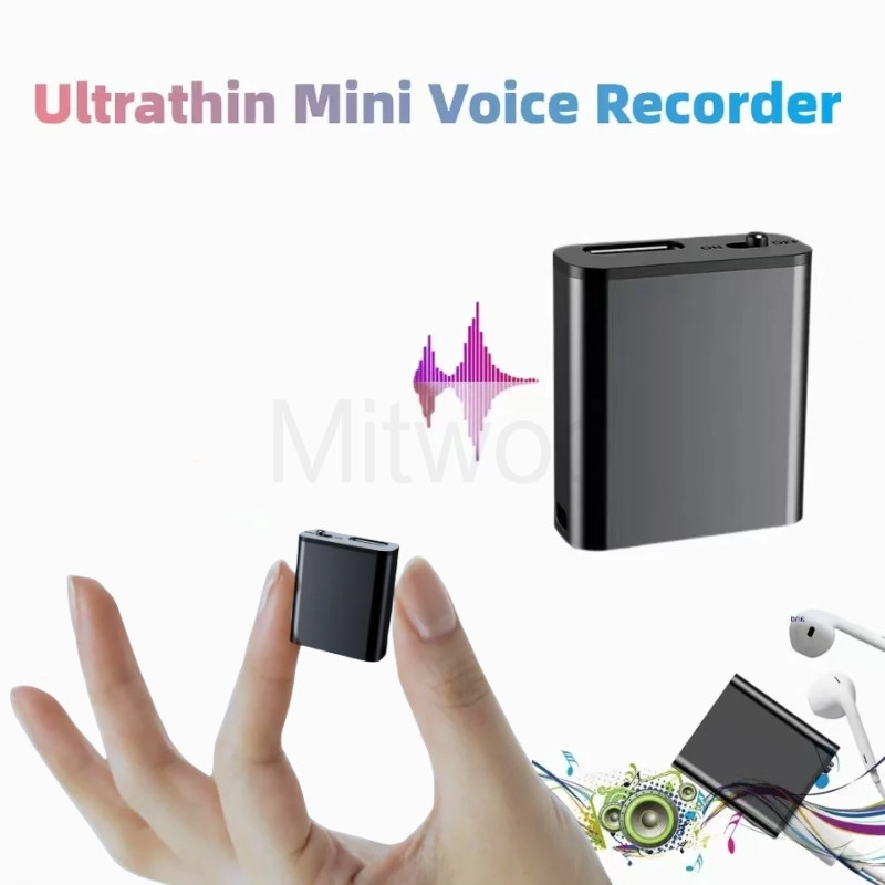 Mini Voice Recorder Portable Intelligent Voice Actived Recording Audio Sound Recorder HD Noise
