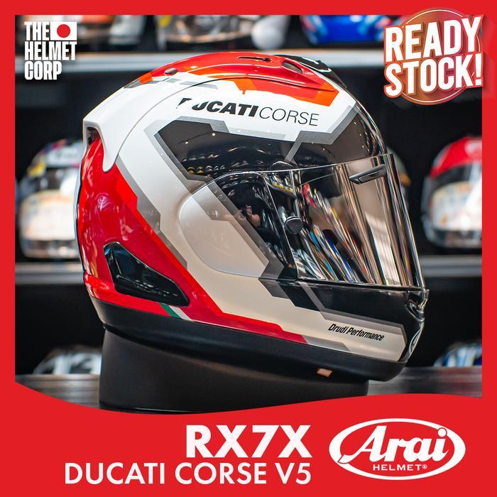 ARAI RX7X DUCATI COURSE V5 HELM FULL FACE HELMET ORIGINAL RX-7X