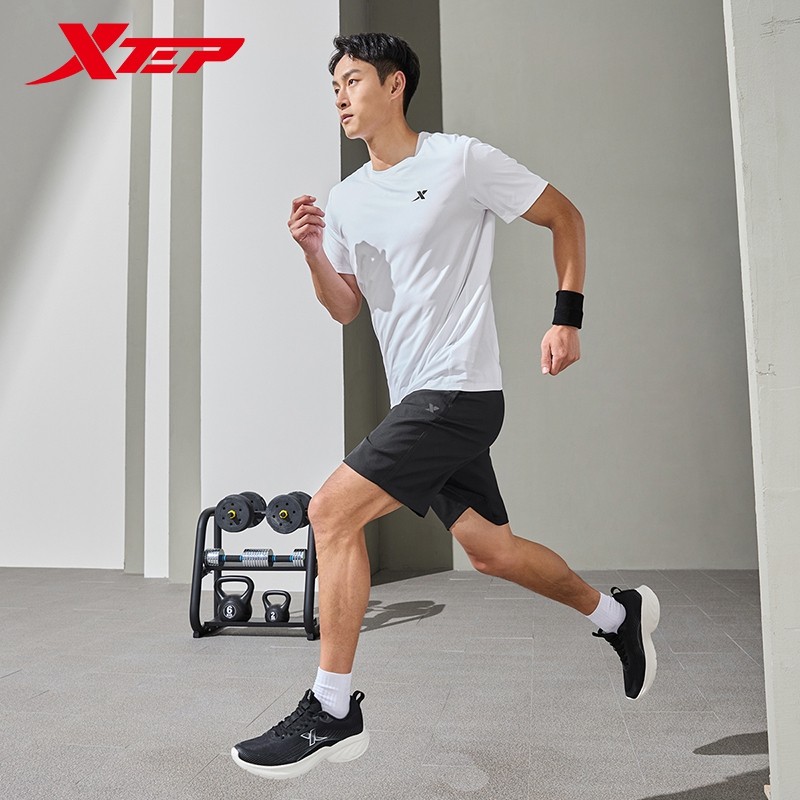 XTEP SHORT SLEEVE SPORTS SUIT FOR MEN SUMMER QUICK-DRYING SUIT SPORTS SWEAT-ABSORBING OUTDOOR TOPS