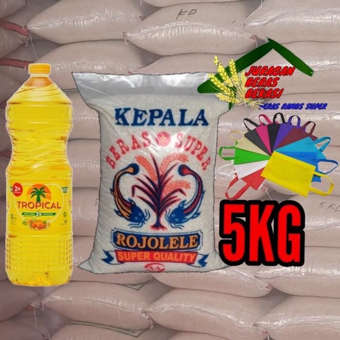 PAKET BERAS ROJOLELE 5KG + MINYAK 1L