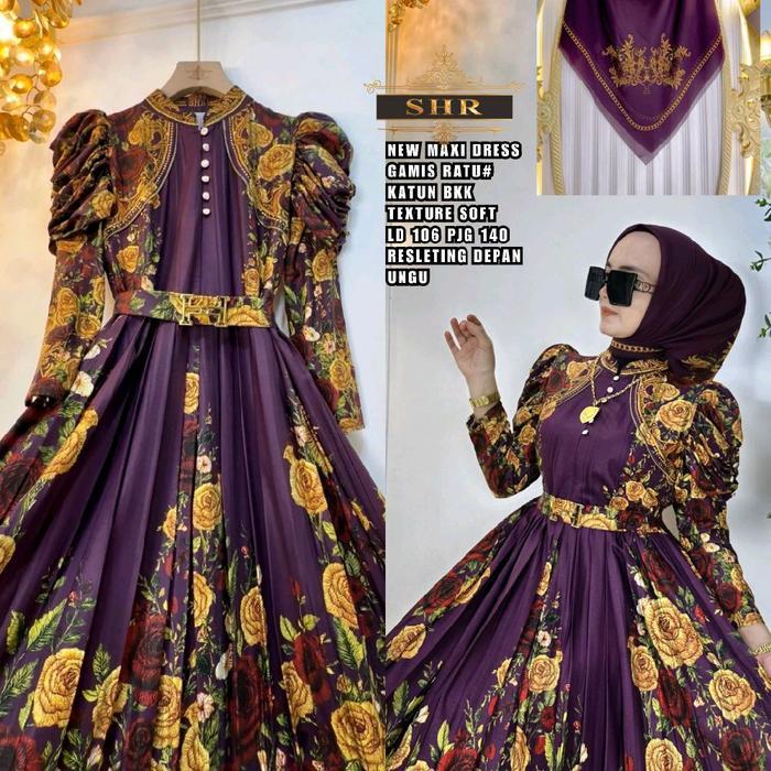 NewReady Maxi Dress Ratu Mawar 100%Ori Shr