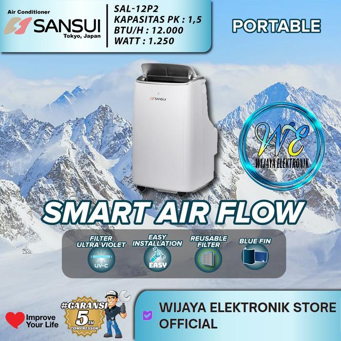 Ac Portable Sansui SAL-12P2 / Portable SANSUI 1,5 PK SAL12P2 Freon R410A