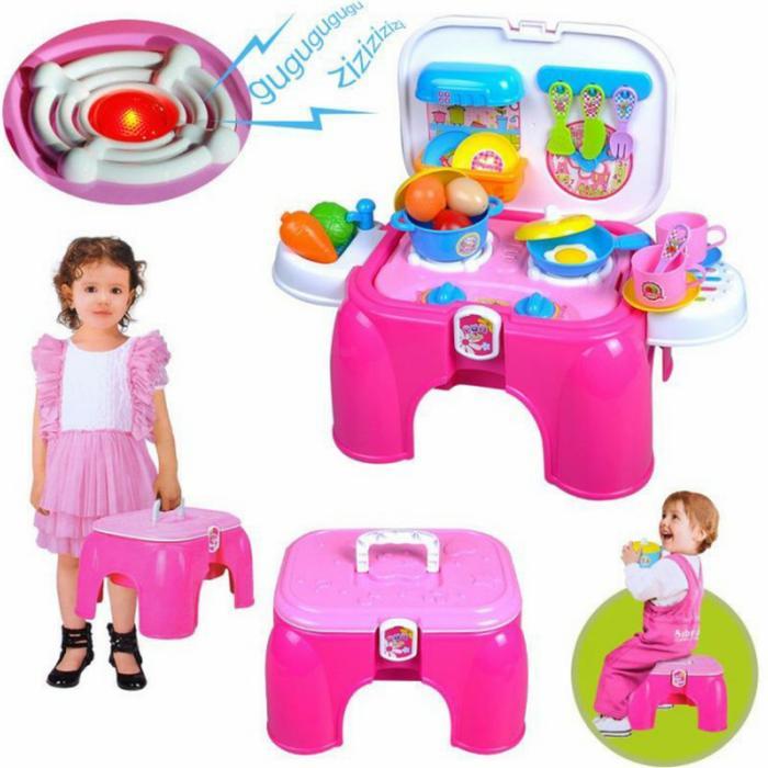 MAINAN KURISI KITCHEN SET ANAK - MAINAN KITCHEN ADA SUARA & LED LAMPU