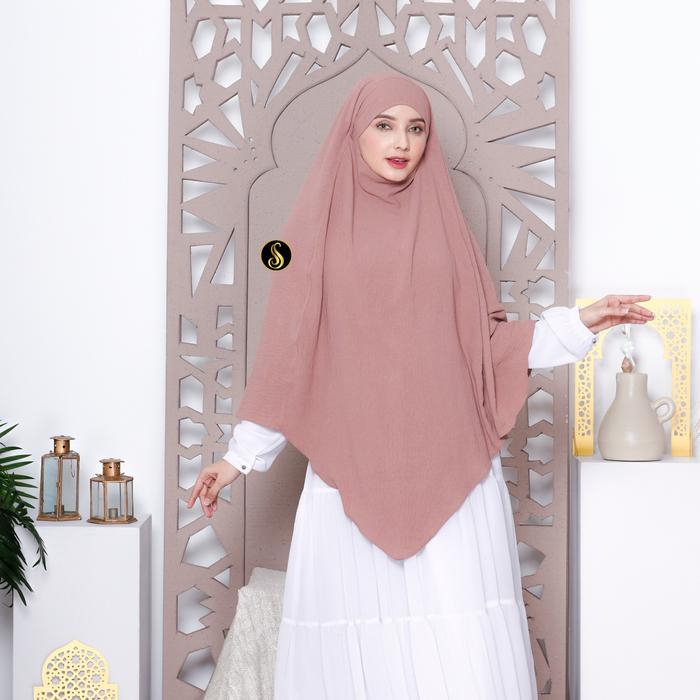 French Khimar Syari Crinkle AirFlow HQ Instan
