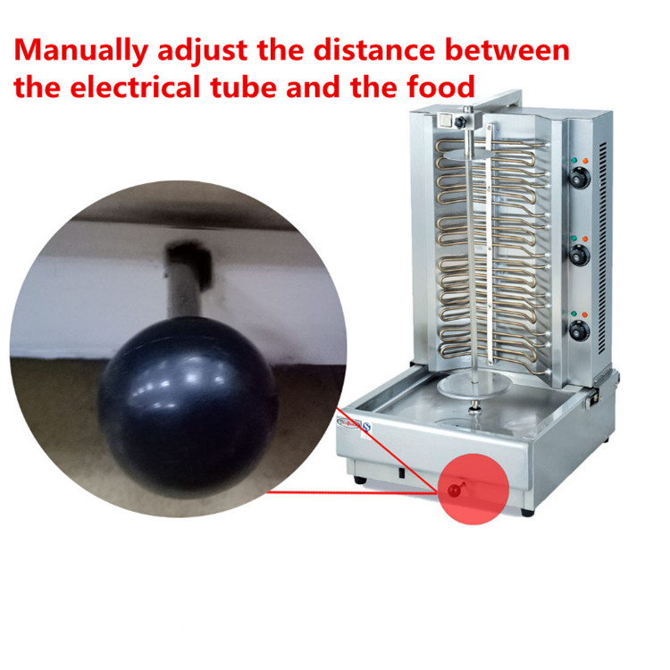 Gyro LPG Gas Grill Machine 4 Burners Vertical Broiler Doner Machine Shawarma Middle Easy Roaster