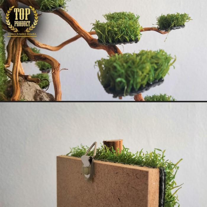 (Isi 3) Bonsai Plastik Gantung Tanaman Artificial Hiasan Dinding Kantor Ruang Tamu Cafe Lobby Kamar