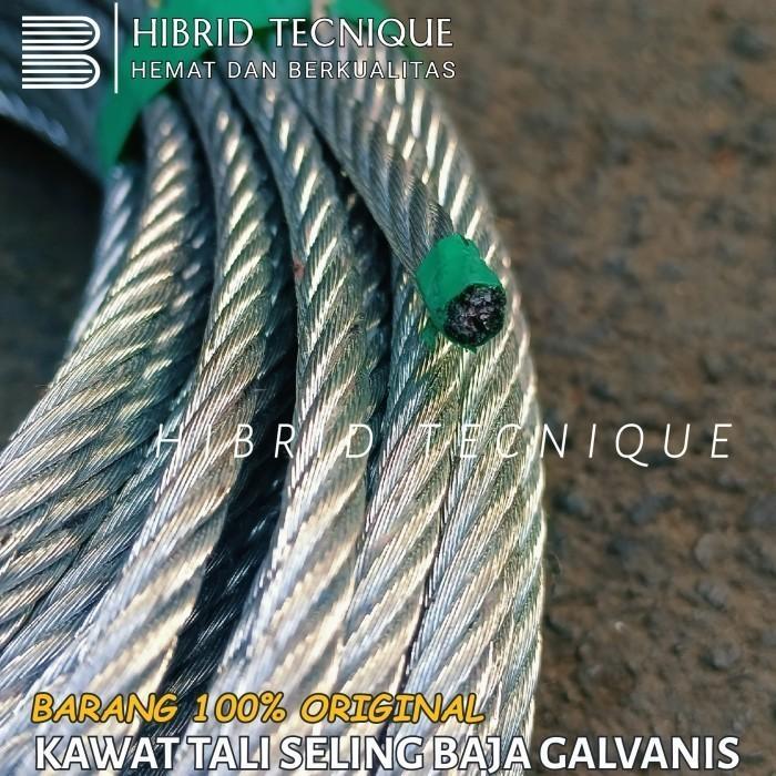 Kawat Seling galvanis 16mm Tali seling baja wire rope kawat kabel seling