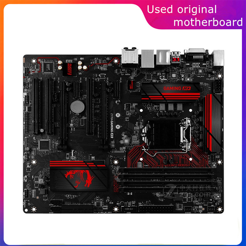 Used LGA 1151 For Intel Z170 Z170A GAMING M3 Computer USB3.0 SATA3 Motherboard DDR4 64G Desktop Main