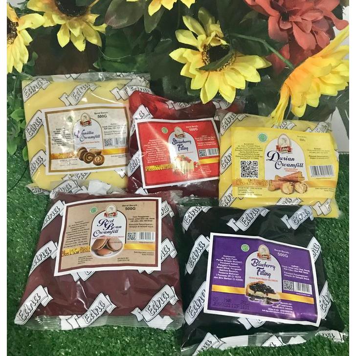 Promo Edna Filling/Creamfil/isian roti/selai aneka rasa/jam 500gr