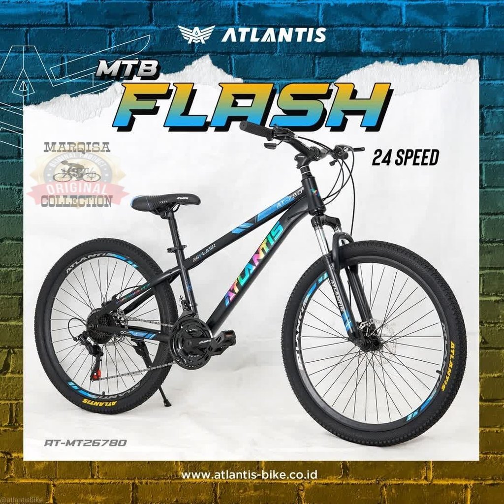 PROMO Sepeda Gunung MTB Atlantis 26 780 Hi-Ten 3x8 Speed Cakram Mekanik Remaja Dewasa Promo Murah Te
