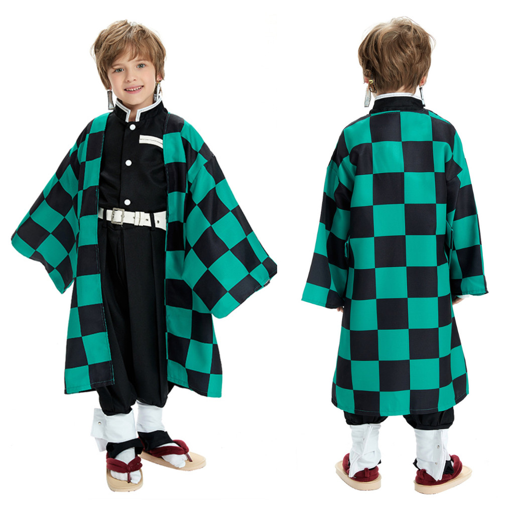 Cosplay Children'S Costume Anime N Killer Kimetsu No Yeyang Kamido Tanjiro Kimono Costume Set